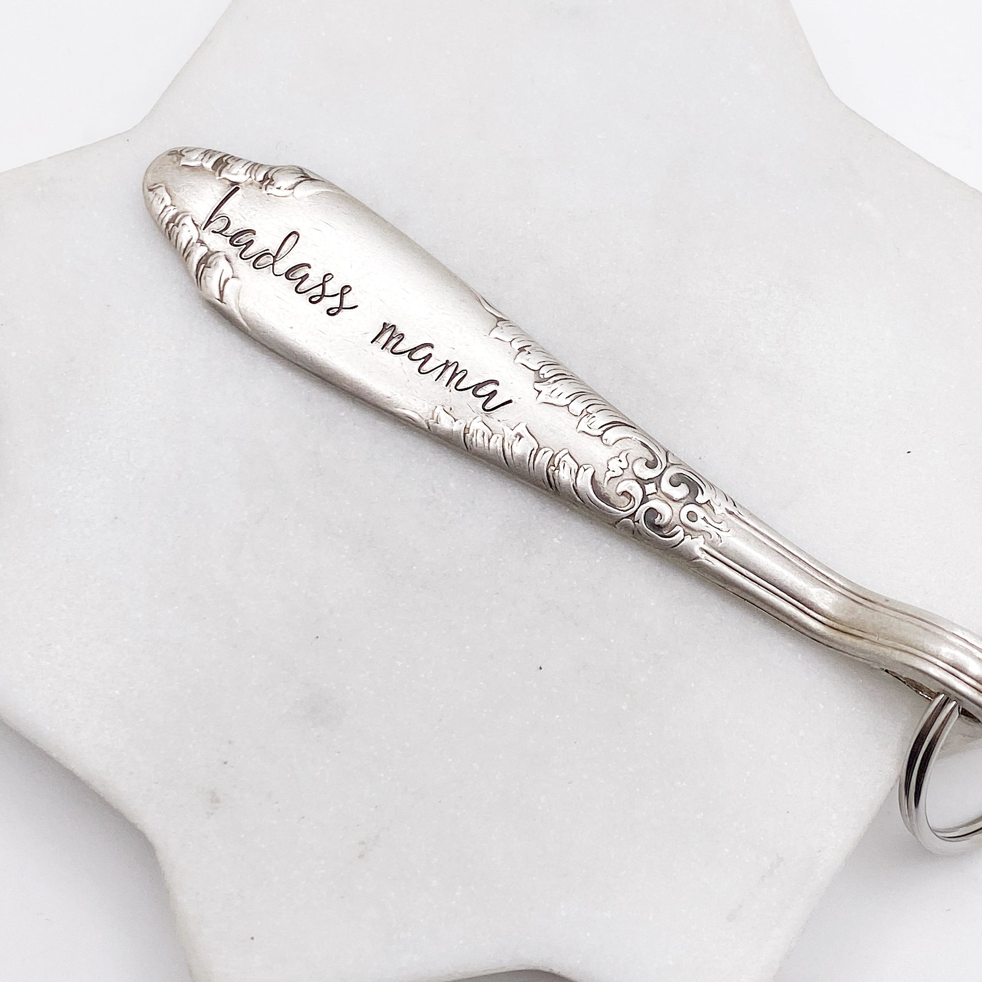 Badass Mama, Spoon Handle Keychain Keychains callistafaye   