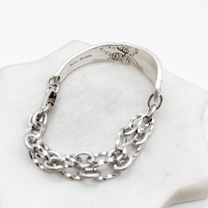 White Orchid 1953, Half Chain Bracelet, Vintage Spoon Handle, Antique Spoon Bracelet Bracelets callistafaye