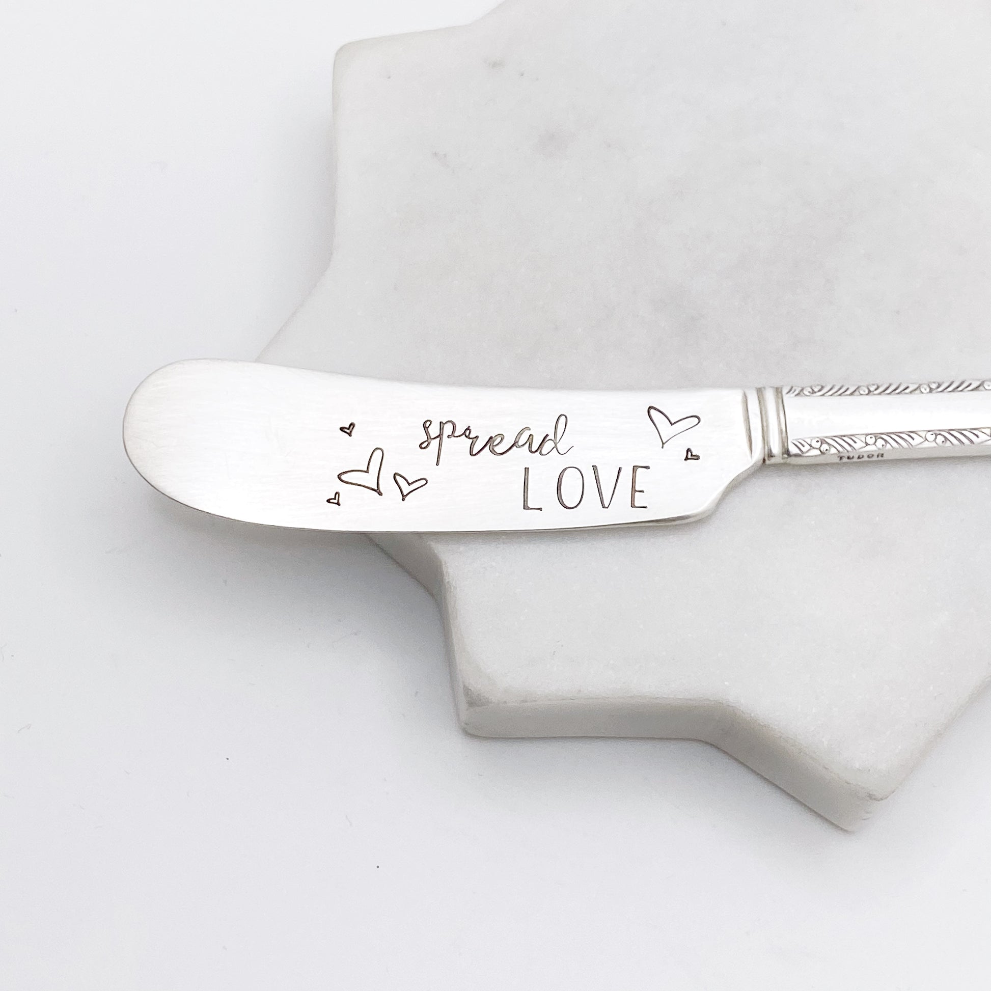 Spread Love, Hand Stamped Vintage Spreader Spreaders callistafaye   