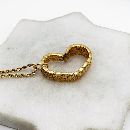 Golden Love Precious Flower 1970, ULTRA RARE Small Floating Heart, Vintage Spoon Jewelry Hearts callistafaye