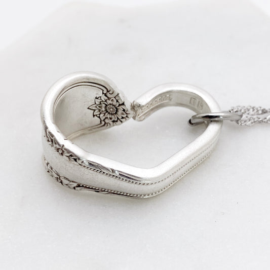 Remembrance 1948, Small Floating Heart, Vintage Spoon Jewelry Hearts callistafaye   