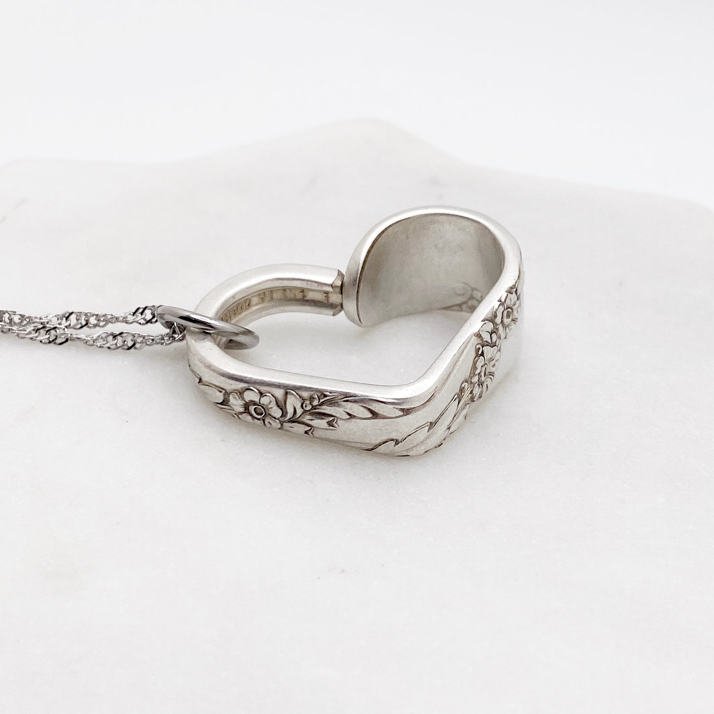 Bridal Wreath 1950, Small Floating Heart, Vintage Spoon Jewelry Hearts callistafaye   