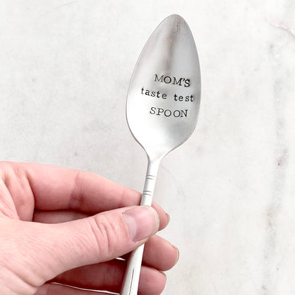 Mom's Taste Test Spoon, Hand Stamped Vintage Spoon Spoons callistafaye   