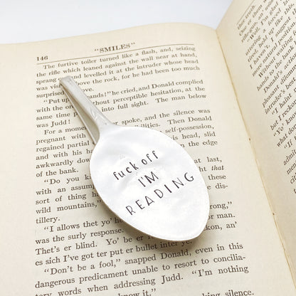 Fuck Off I'm Reading, Vintage Spoon Bookmark Bookmarks callistafaye