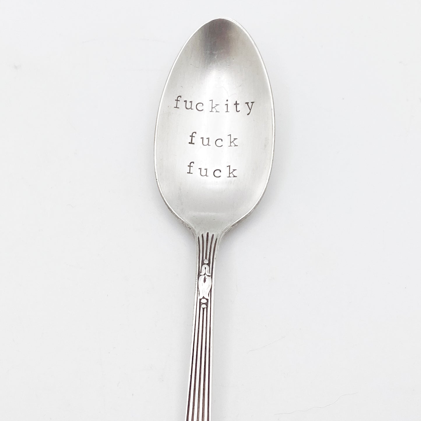 Fuckity Fuck Fuck, Hand Stamped Vintage Spoon Spoons callistafaye