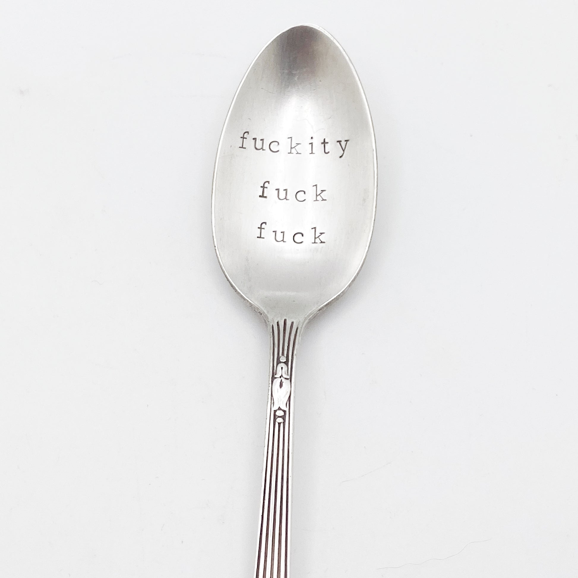 Fuckity Fuck Fuck, Hand Stamped Vintage Spoon Spoons callistafaye