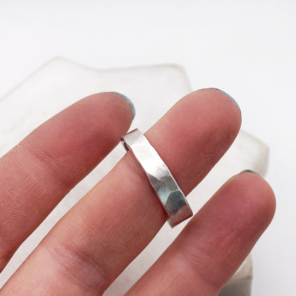 Fork Tine Ring, Hammered Stacking Ring, Reversible Ring Rings callistafaye