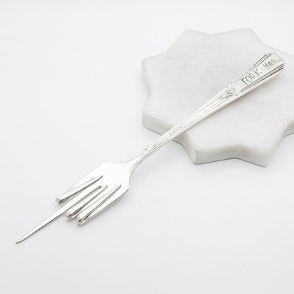 Fork You, Pickle Fork, Olive Pick Fork, Hand Stamped Vintage Garnish Fork Forks callistafaye