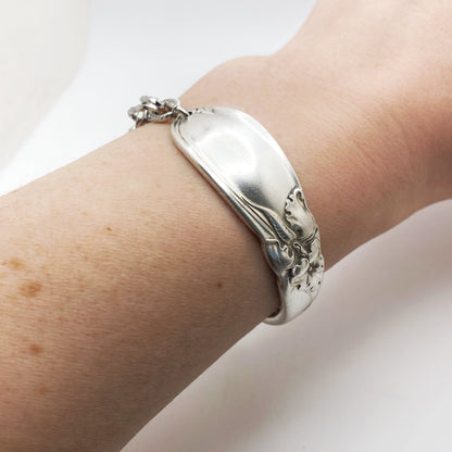 White Orchid 1953, Half Chain Bracelet, Vintage Spoon Handle, Antique Spoon Bracelet Bracelets callistafaye