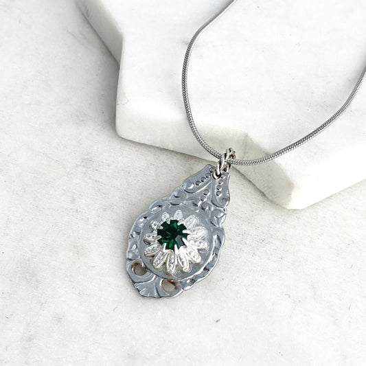 May Birthstone, Reclaimed Collector's Spoon Necklace, Vintage Souvenir Spoon Jewelry Necklaces callistafaye   