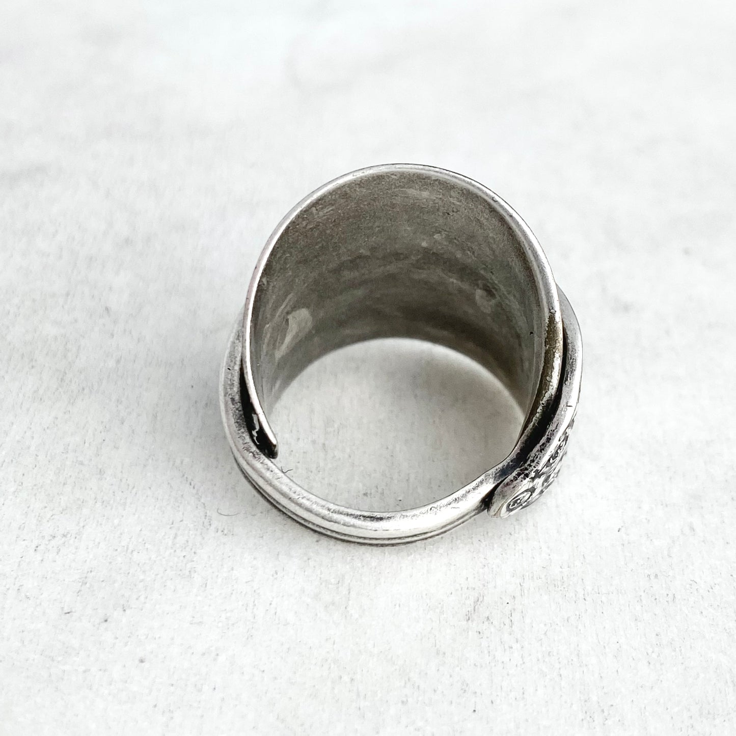 Silvery Mist 1955, Custom Size, Saddle Ring, Vintage Spoon Ring Rings callistafaye   