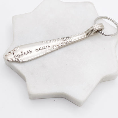 Badass Mama, Spoon Handle Keychain Keychains callistafaye   