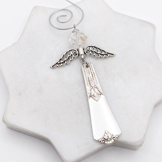 Angel Ornament, Guild-Cadence 1932, Hand Stamped Vintage Spoon Ornament