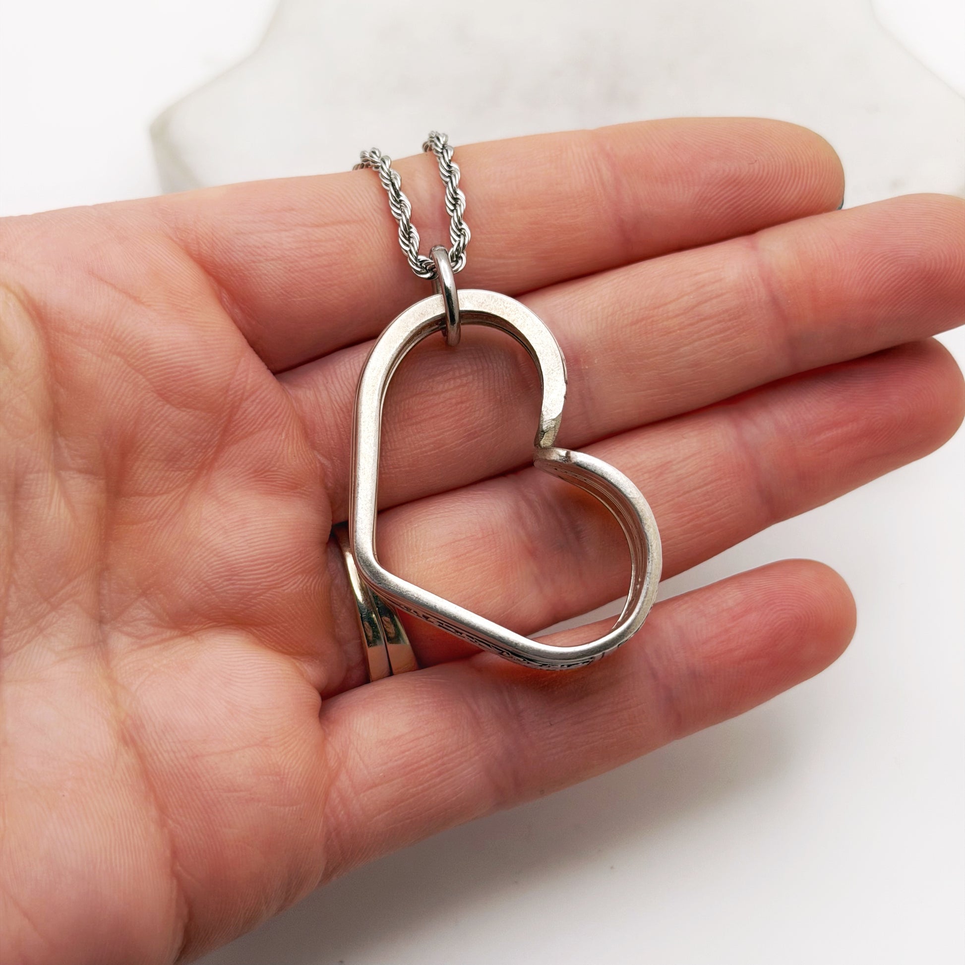 Celebrity - Wild Rose 1939, Floating Heart, Vintage Spoon Jewelry Hearts callistafaye