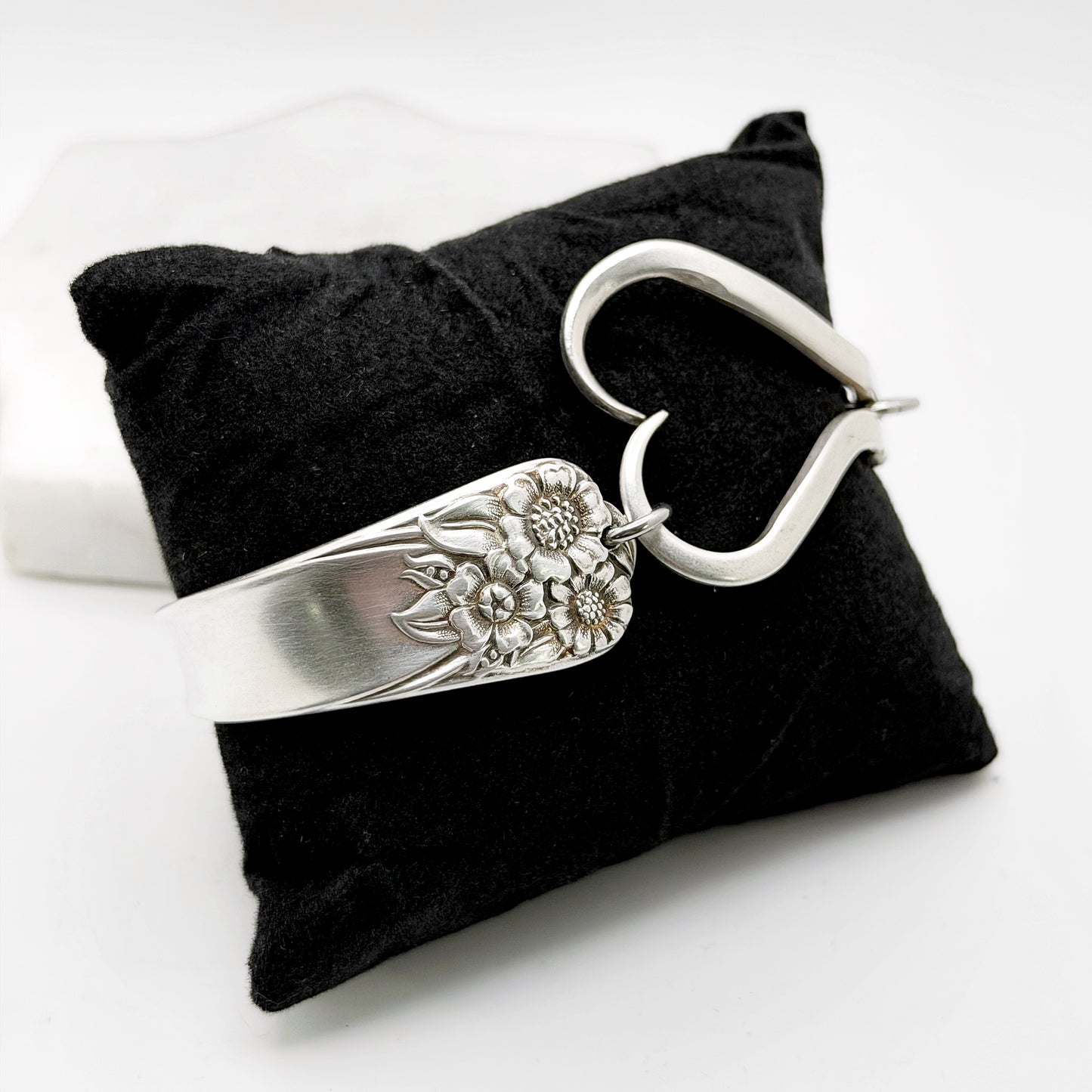 April 1950, RARE Curly Fork Heart Bracelet, Vintage Spoon Handle, Vintage Fork Bracelet Bracelets callistafaye