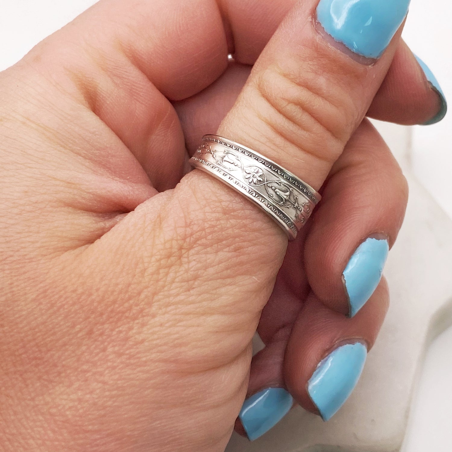 Orleans 1927, Custom Size Spoon Ring, Vintage Silverware Ring Rings callistafaye