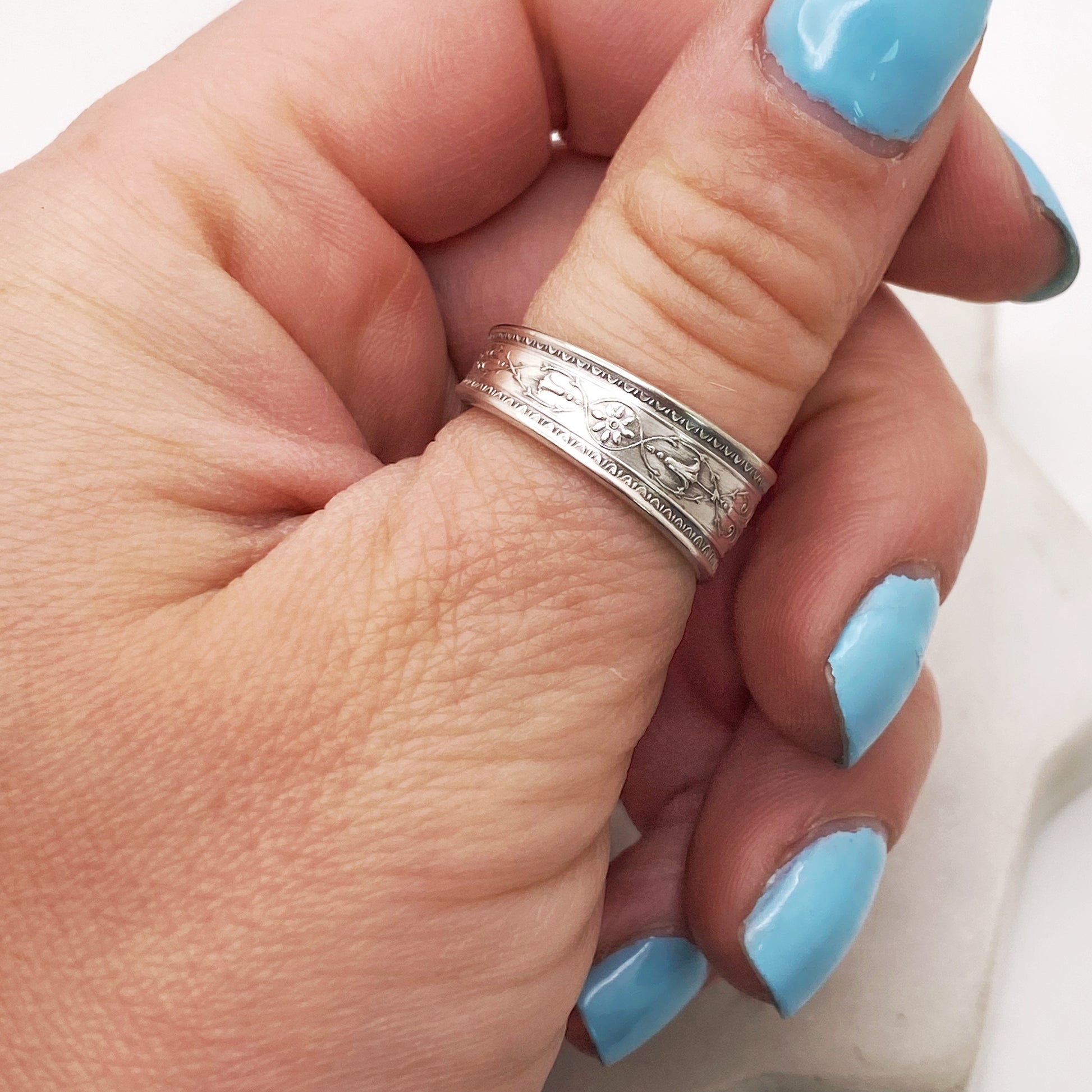 Orleans 1927, Custom Size Spoon Ring, Vintage Silverware Ring Rings callistafaye