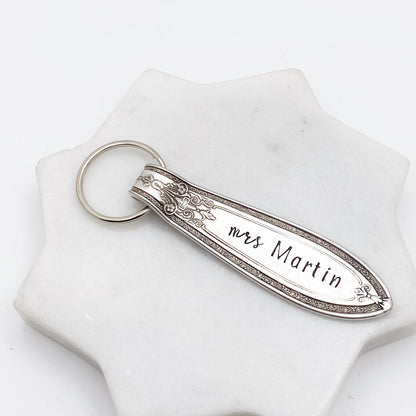 CUSTOM Spoon Handle Keychain, Teacher Gift Keychains callistafaye