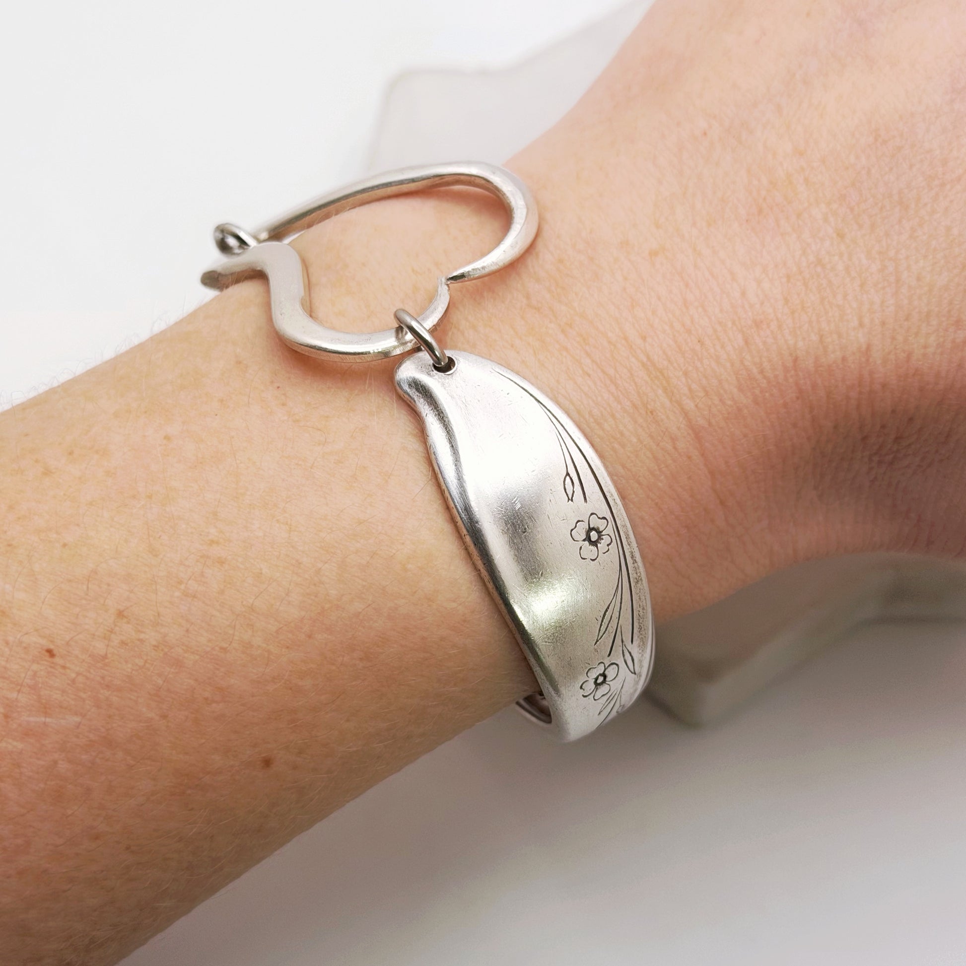 Springtime 1957, Curly Fork Heart Bracelet, Vintage Spoon Handle, Antique Fork Bracelet Bracelets callistafaye