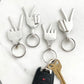 Peace, Fork Mood Keychain, Hand Gesture Keychain, Vintage Silverware Keychain Keychains callistafaye   