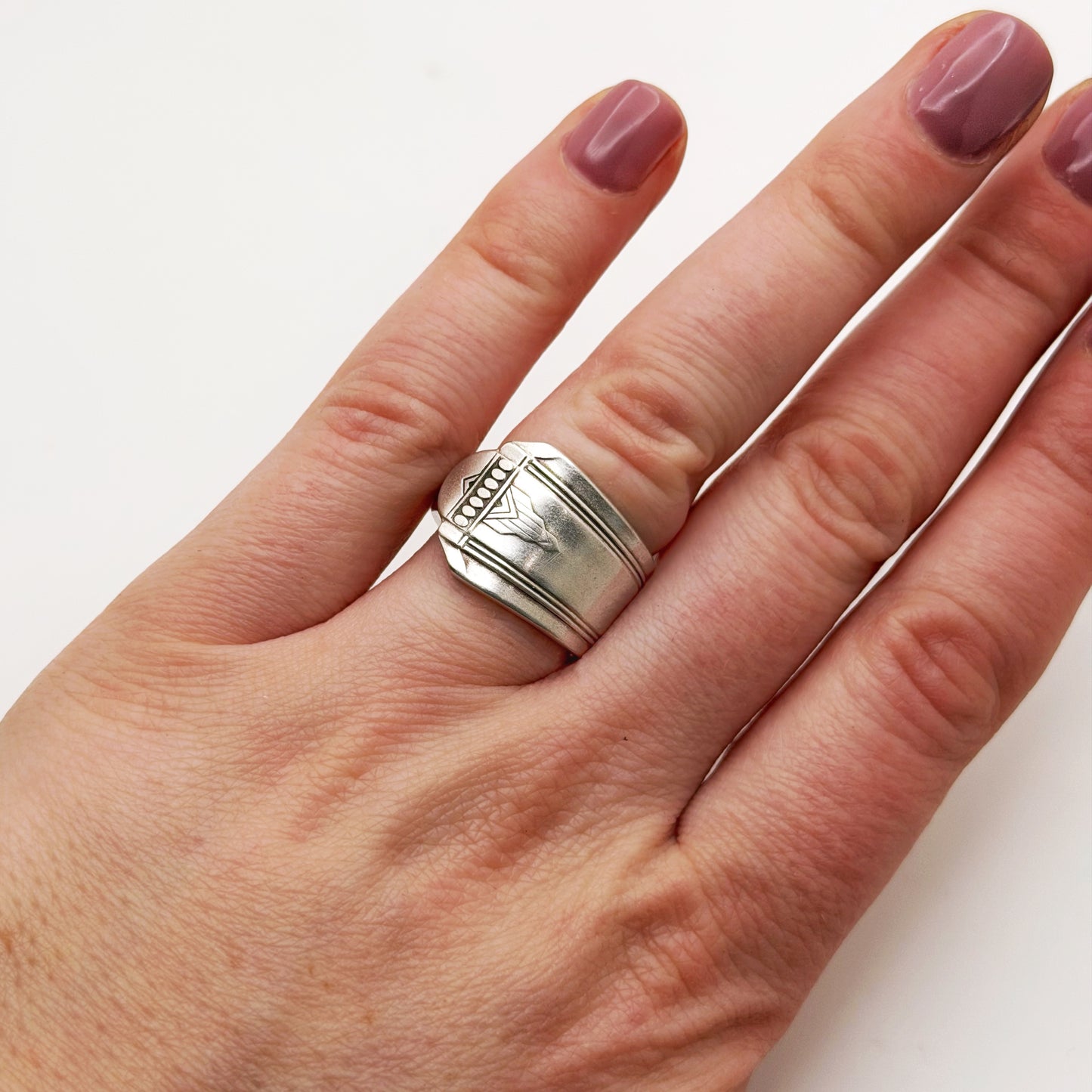 Barbara 1931, Custom Size Spoon Ring, Vintage Silverware Ring Rings callistafaye