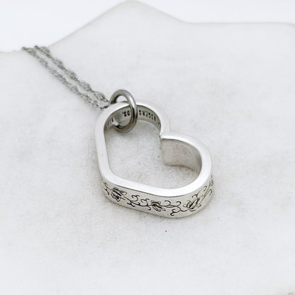 Silver Lace 1968, RARE Small Floating Heart, Vintage Spoon Jewelry Hearts callistafaye