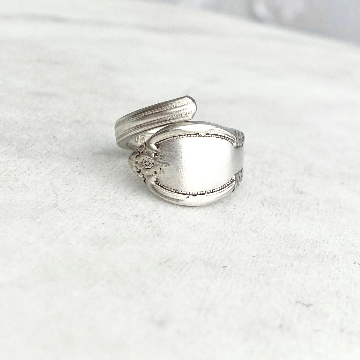 Tiny Remembrance 1959, Size 6, Demi Spoon Spiral Ring, Vintage Spoon Ring Rings callistafaye   