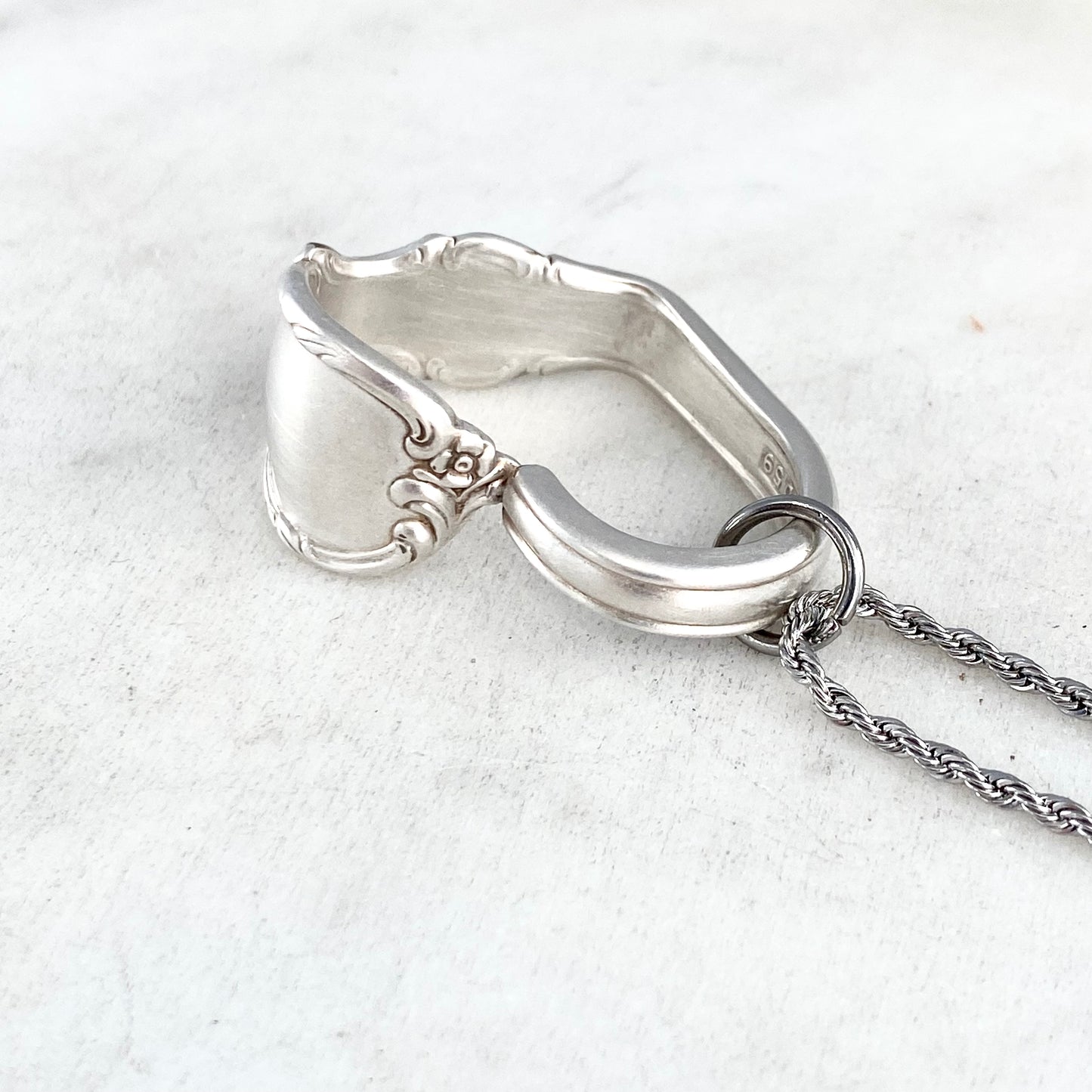 Reflection 1959, Floating Heart, Vintage Spoon Jewelry, 65th Birthday Hearts callistafaye   