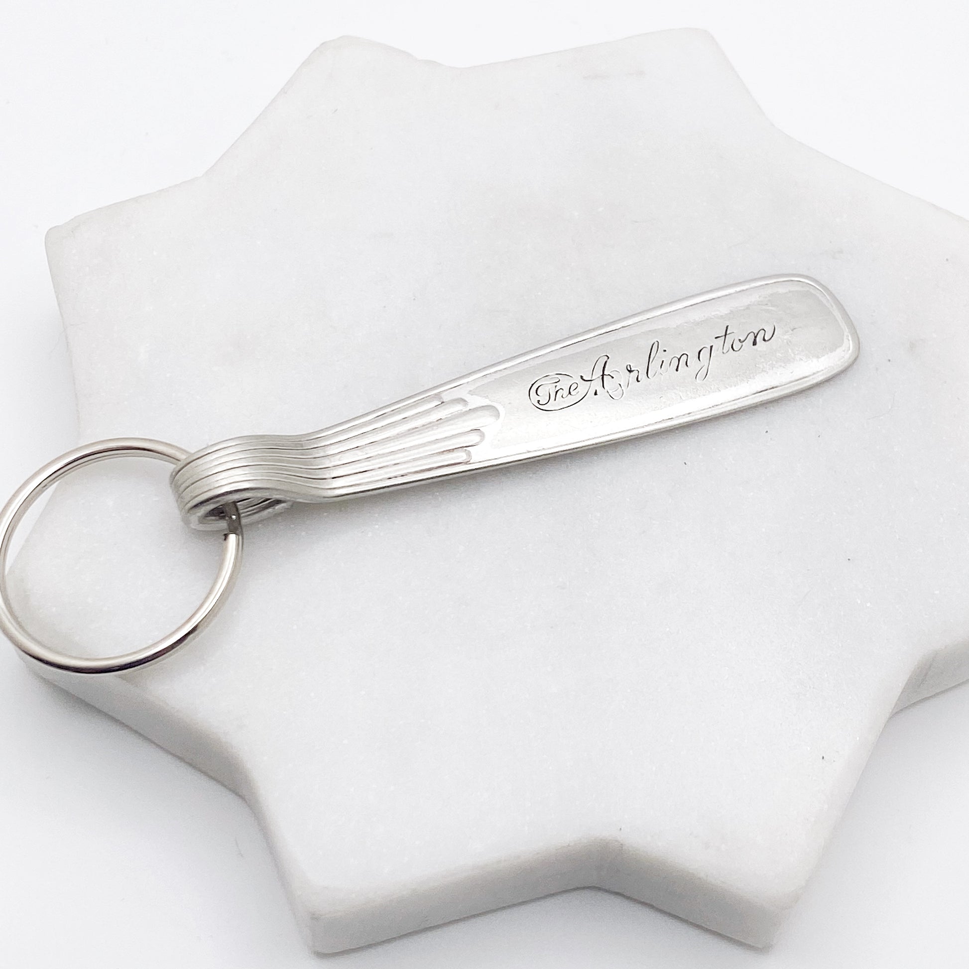 The Arlington, Vendome 1887, Hotel Monogram Silverware, Spoon Handle Keychain Keychains callistafaye   