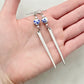 Fork Tine and Bead Drop Earrings (Blue & White Ceramic), Reclaimed Silverware Earrings, Vintage Fork Jewelry Earrings callistafaye   