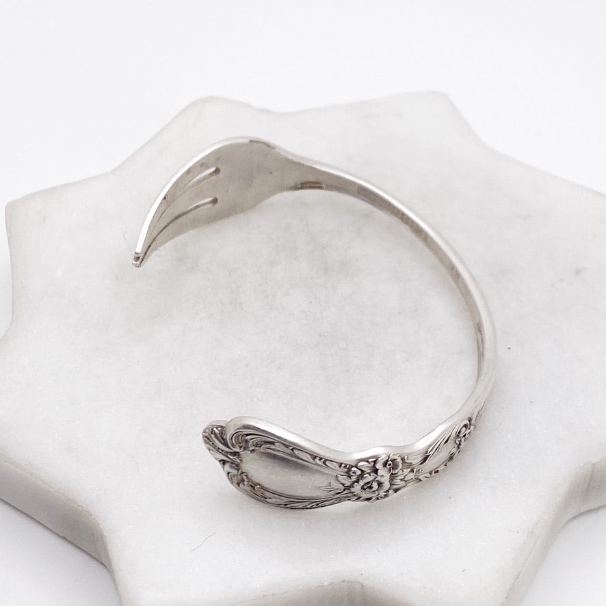 Heritage 1953, Cocktail Fork Cuff Bracelet, Hand Stamped Vintage Seafood Fork Bracelets callistafaye