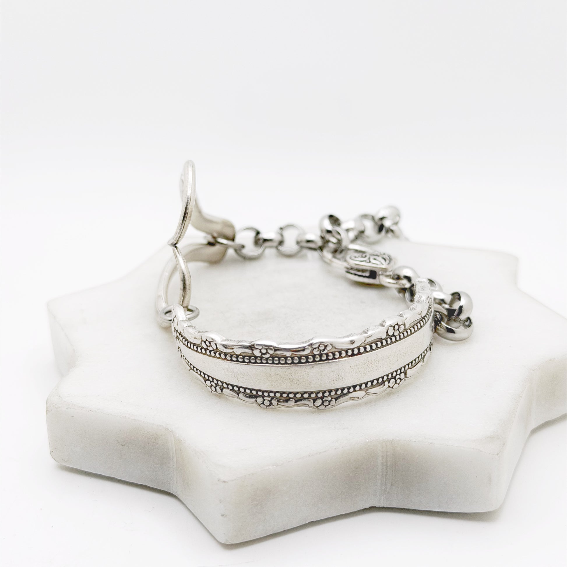 Royal Lace 1973, RARE Curly Fork Heart Bracelet, Vintage Spoon Handle, Vintage Fork Bracelet Bracelets callistafaye