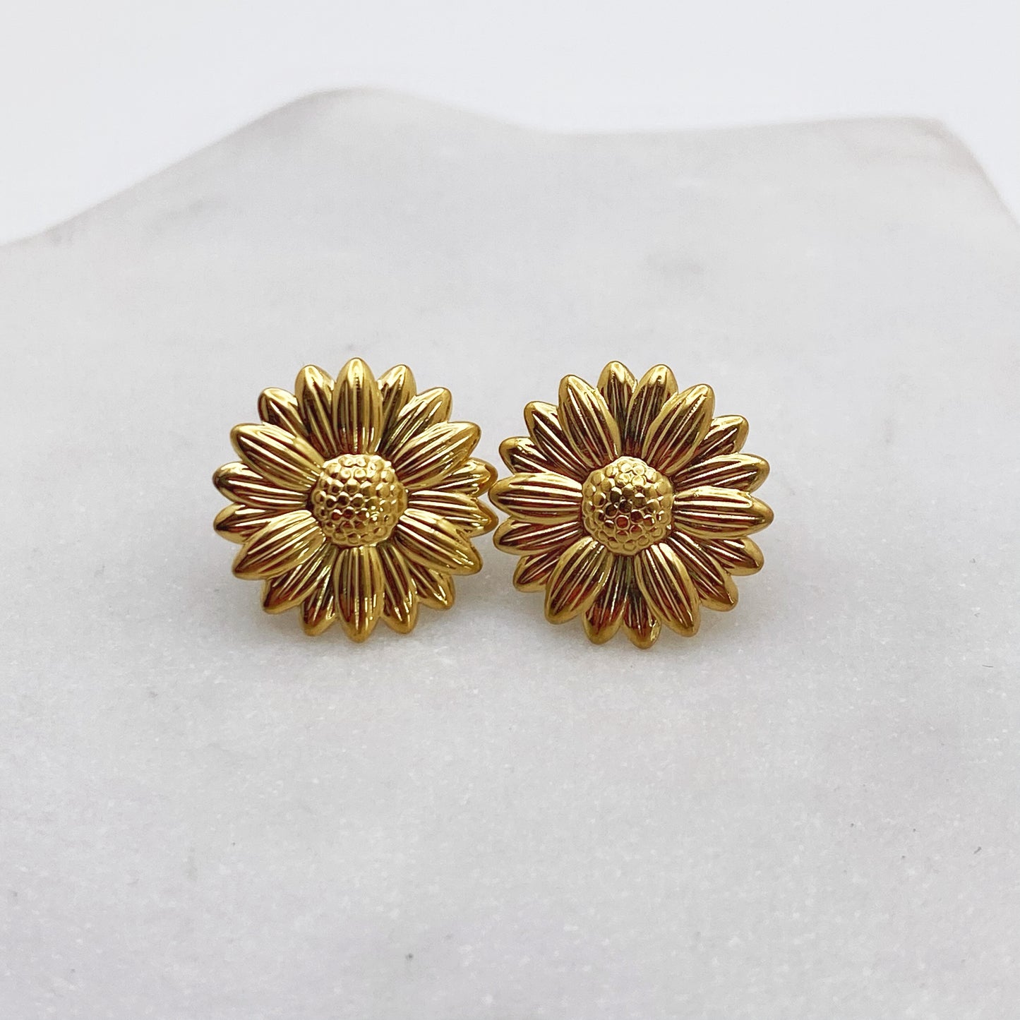 Sunflower Stud Earrings, Gold Sunflower, Sunflower Studs, Silver Sunflower Earrings Earrings callistafaye Gold  