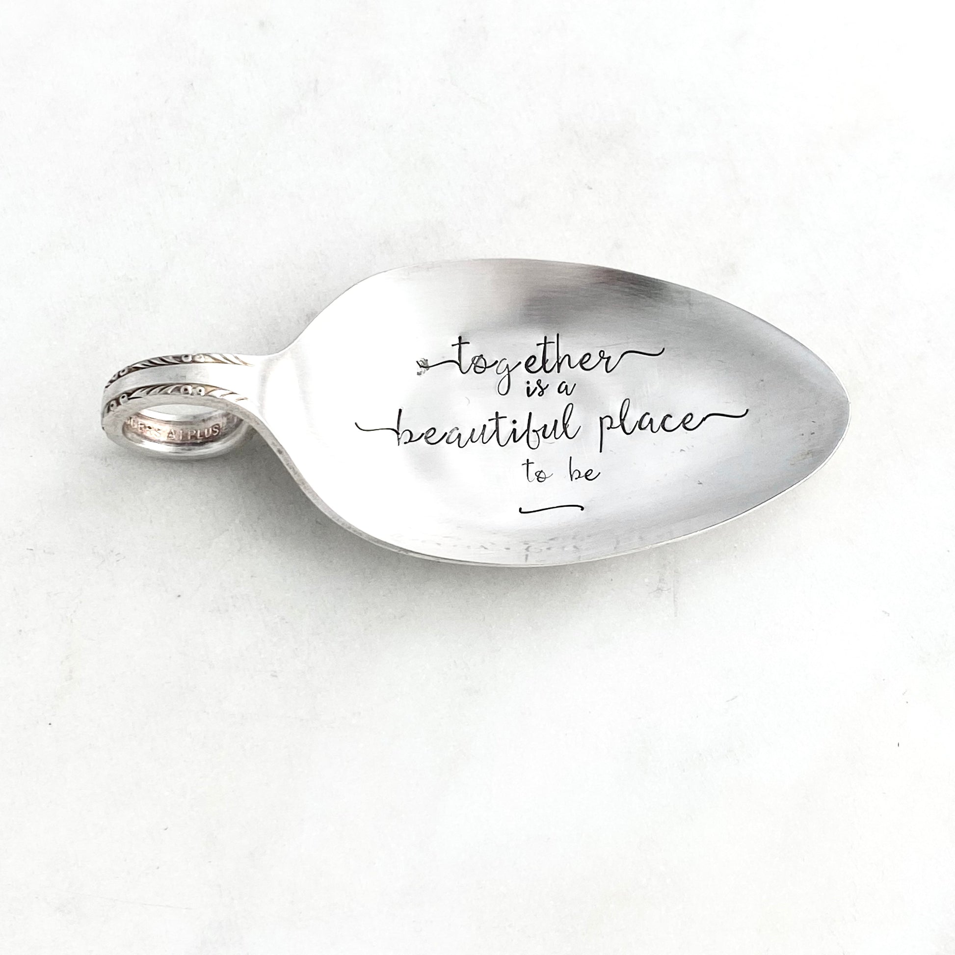 Together is a Beautiful Place to be, Trinket Dish, Vintage Spoon Decor Trinket Dish callistafaye   
