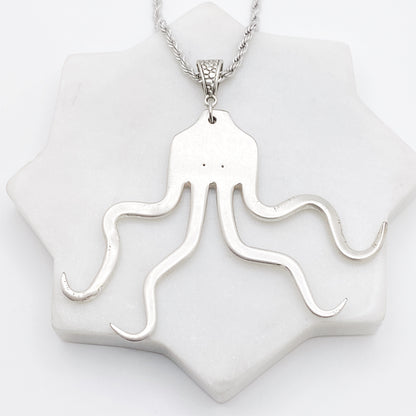 Forktopus Necklace, Octopus Fork Pendant, Vintage Silverware Jewelry Necklaces callistafaye   