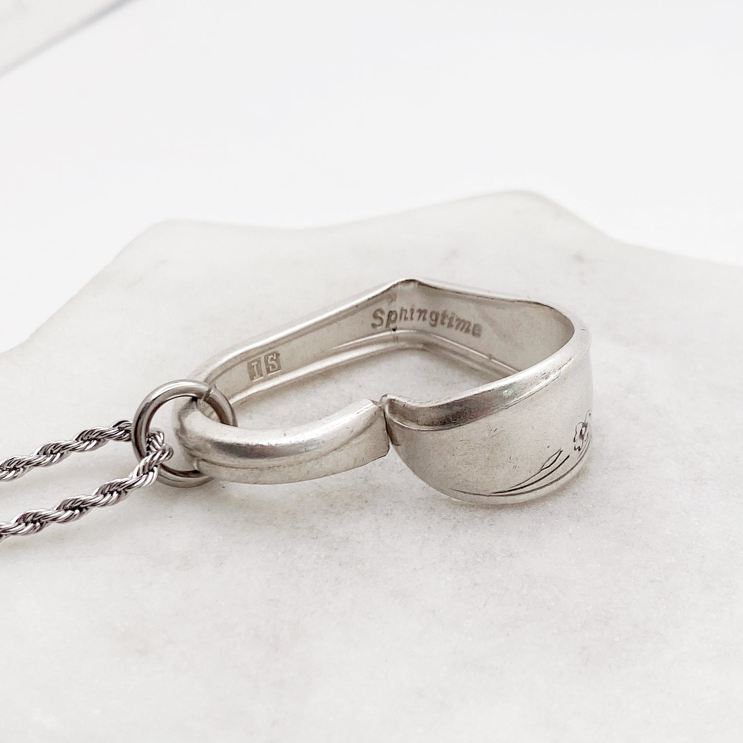 Springtime 1957, Floating Heart, Vintage Spoon Jewelry Hearts callistafaye