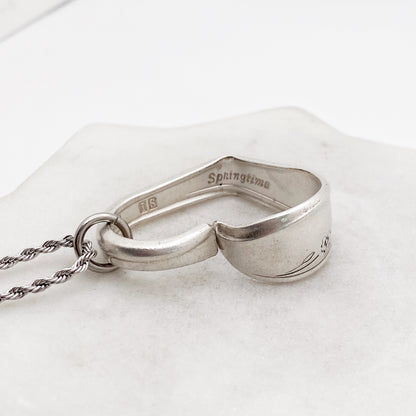 Springtime 1957, Floating Heart, Vintage Spoon Jewelry Hearts callistafaye