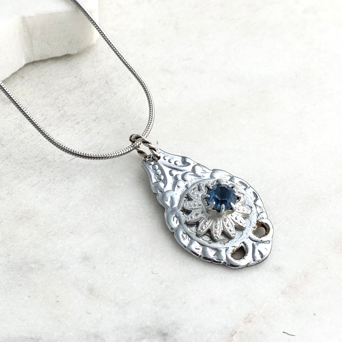 March Birthstone, Reclaimed Collector's Spoon Necklace, Vintage Spoon Jewelry Necklaces callistafaye   