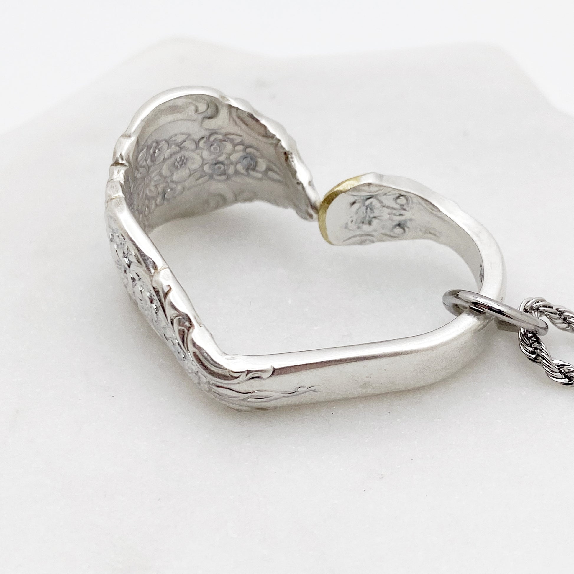 Silver Renaissance 1971, RARE Floating Heart, Vintage Spoon Jewelry Hearts callistafaye   