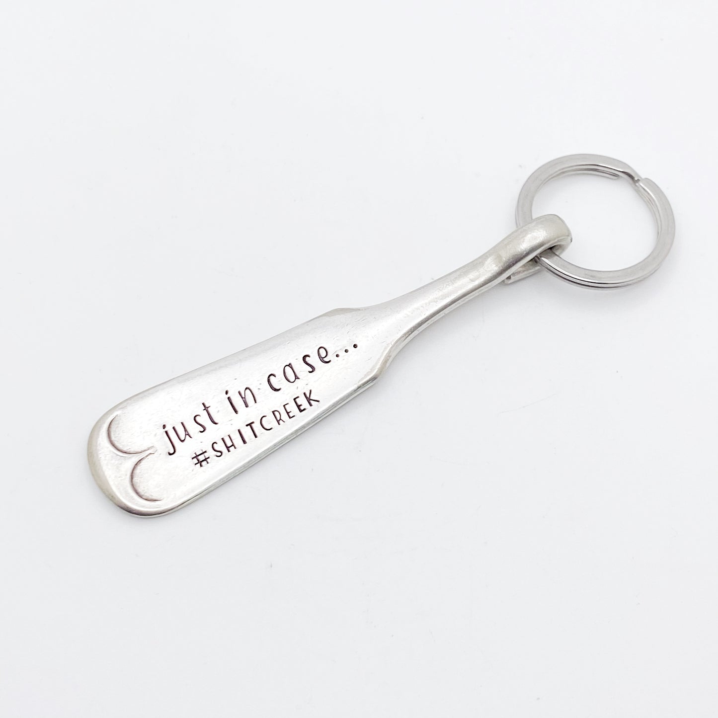 Just in Case #shitcreek, Shit Creek Paddle, Spoon Handle Keychain Keychains callistafaye
