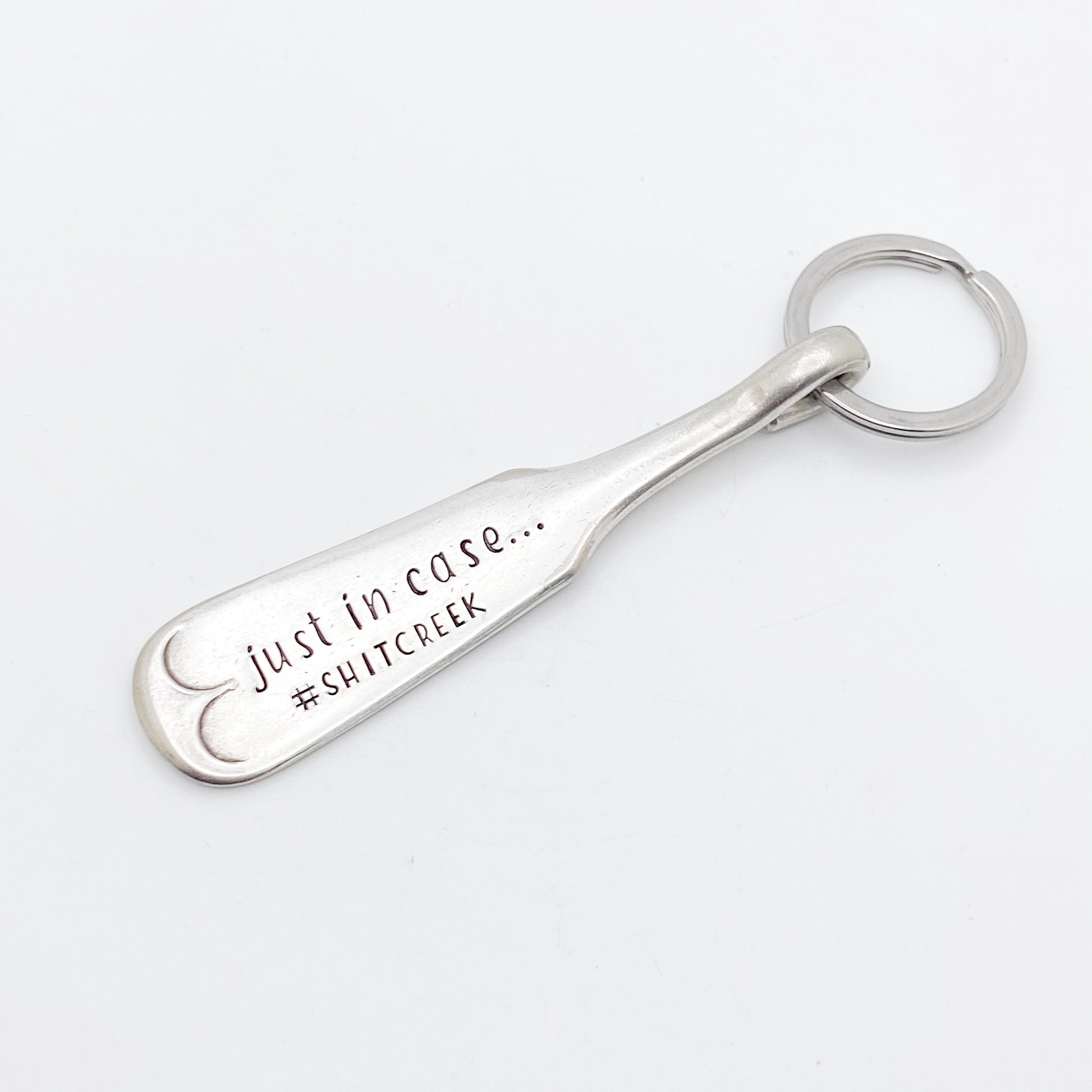 Just in Case #shitcreek, Shit Creek Paddle, Spoon Handle Keychain Keychains callistafaye