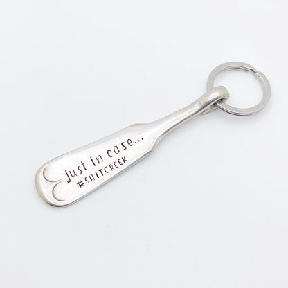 Just in Case #shitcreek, Shit Creek Paddle, Spoon Handle Keychain Keychains callistafaye