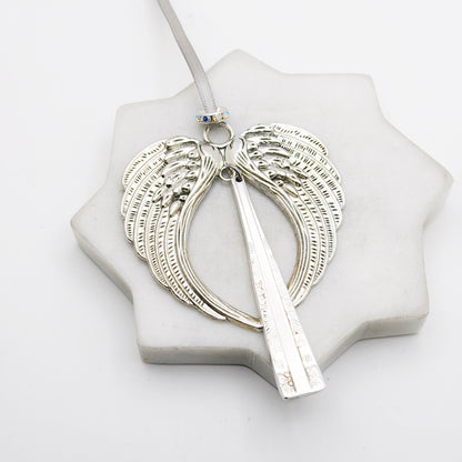 Large Angel Ornament, East 1962, Hand Stamped Vintage Spoon Ornament Ornaments callistafaye