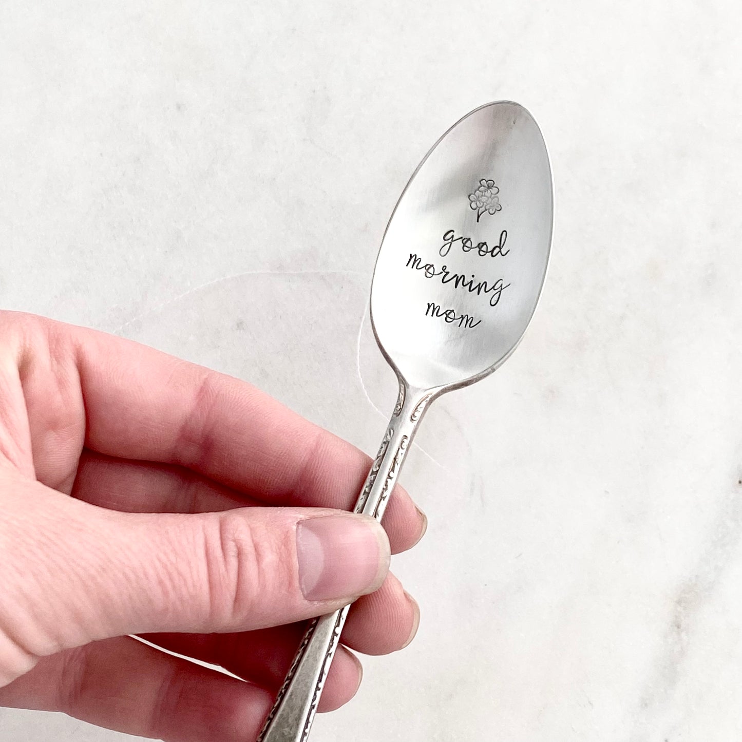 Good Morning Mom, Hand Stamped Vintage Spoon Spoons callistafaye   
