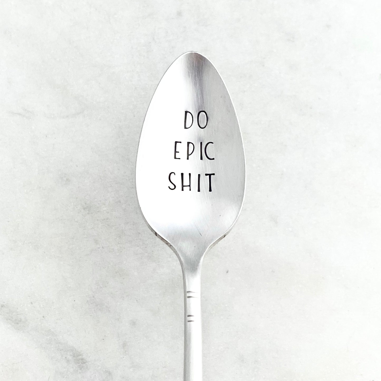 Do Epic Shit, Hand Stamped Vintage Spoon Spoons callistafaye   