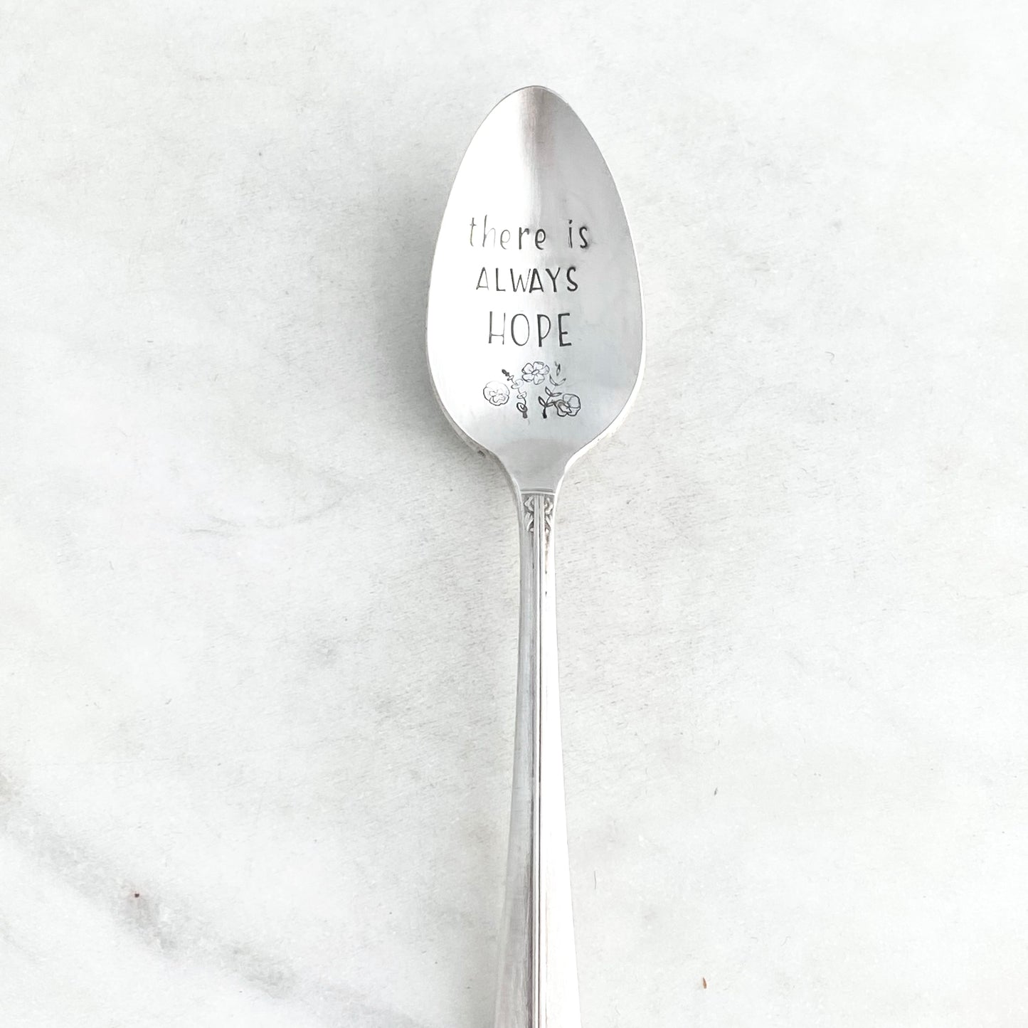 There is Always Hope, Hand Stamped Vintage Spoon Spoons callistafaye   