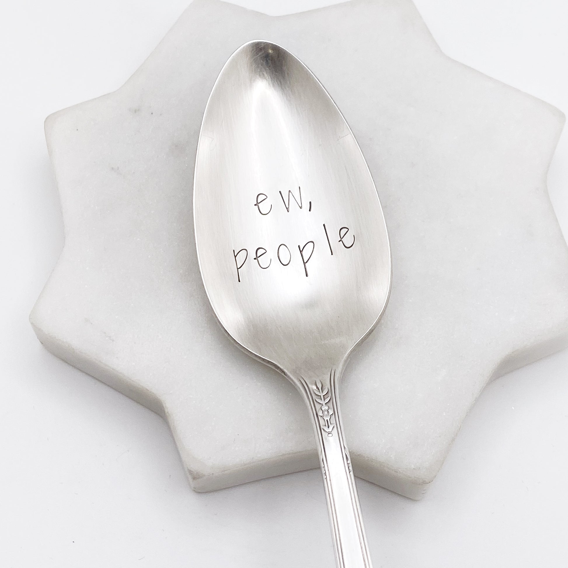 Ew People, Hand Stamped Vintage Spoon Spoons callistafaye   