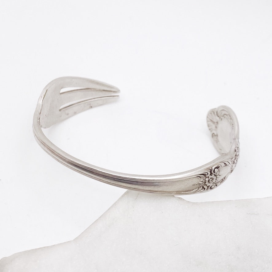 Heritage 1953, Cocktail Fork Cuff Bracelet, Hand Stamped Vintage Seafood Fork Bracelets callistafaye