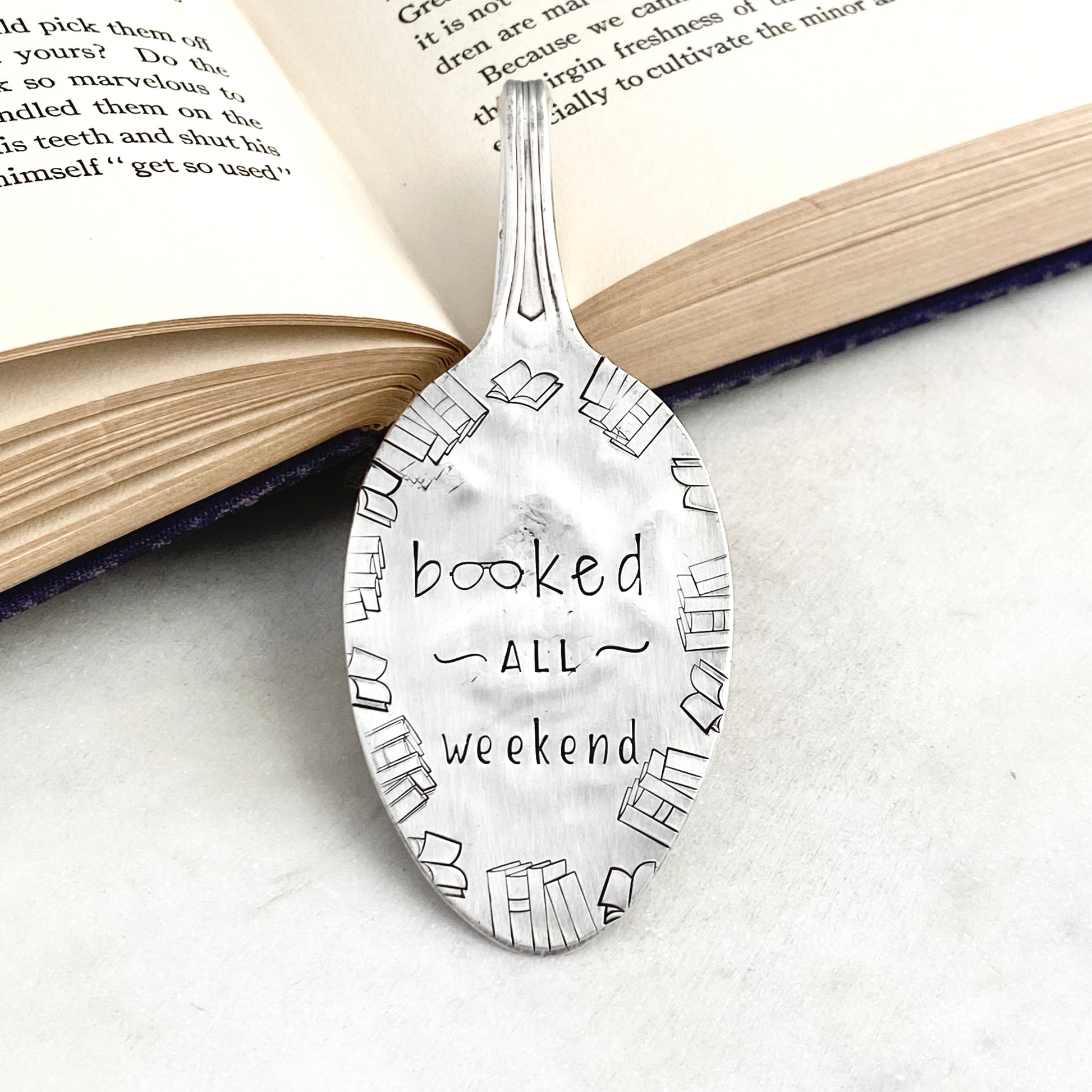 Booked All Weekend, Vintage Spoon Bookmark Bookmarks callistafaye   
