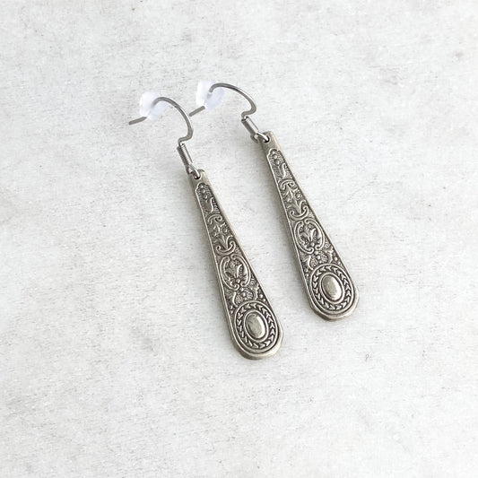 Sugar Tong Drop Earrings, Reclaimed Silverware Earrings, Vintage Spoon Jewelry Earrings callistafaye   